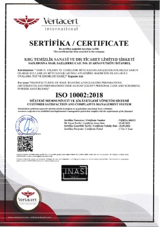 ISO 10002:2018 Customer Satisfaction & Complaints Management System